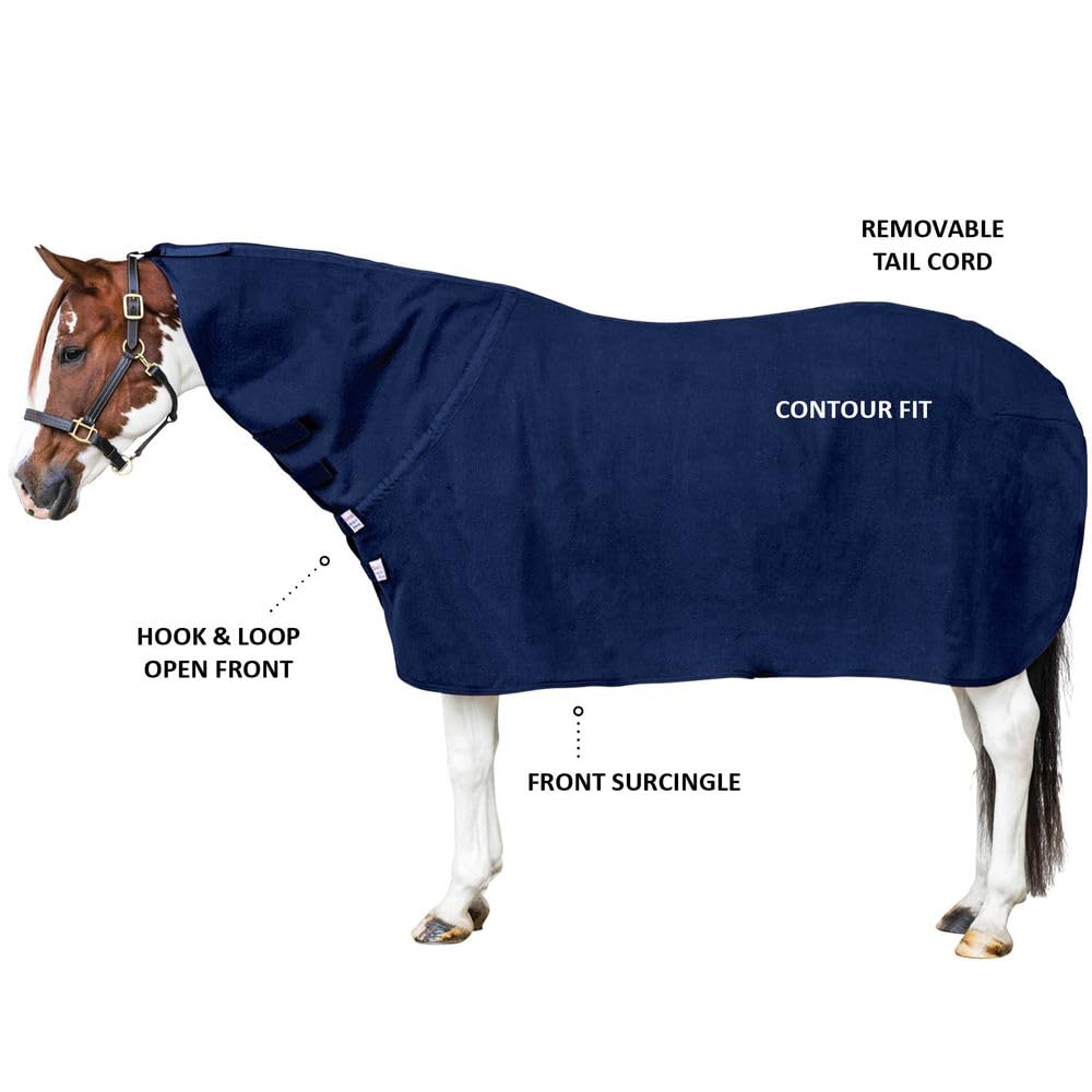 Dura-Tech Contour Wool Blend Horse Cooler Blanket | Comfort Horse Cooler | 80/20 Wool Acrylic Blend | Horse Cooler Blanket Fleec